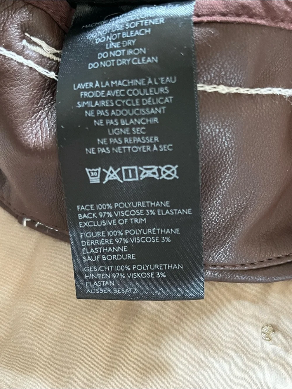 Colette Crop Wide-Leg Faux Leather Pants in Chocolate